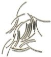 25 25x1.5mm Silver Plated Curved Metal Tube Beads
